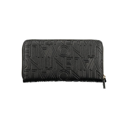 Black Polyurethane Womens Wallet