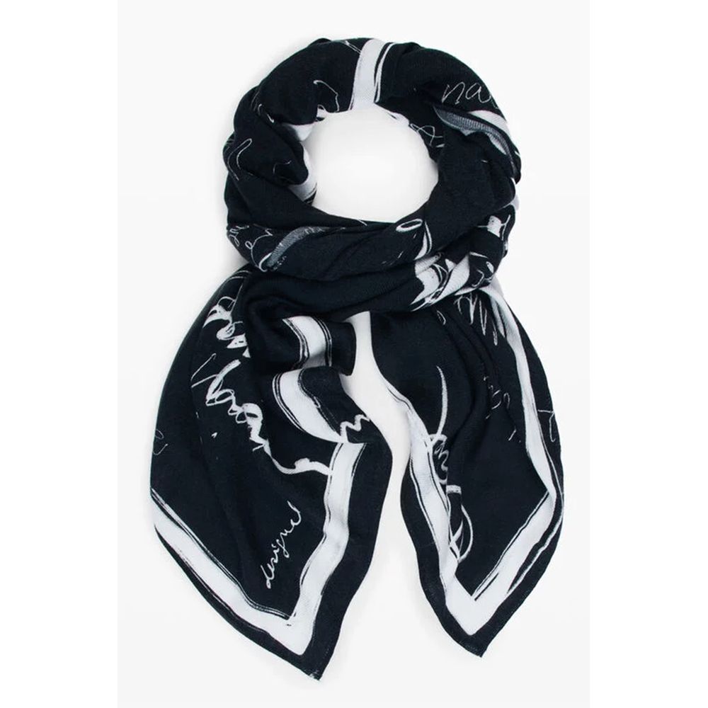 Black Viscose Scarf