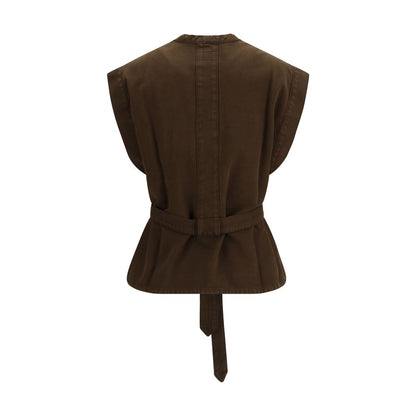 Brown Cotton Blouse