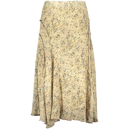 Beige Polyester Women's Skirt