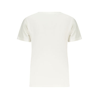 White Cotton Womens T-Shirt