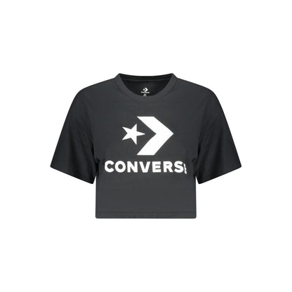 Black Cotton Women's T-Shirt