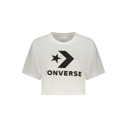 White Cotton Womens T-Shirt