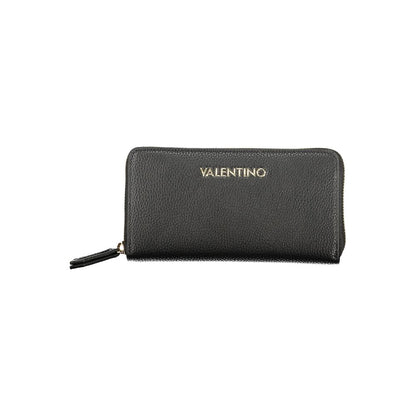 Black Polyurethane Womens Wallet