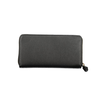 Black Polyurethane Womens Wallet