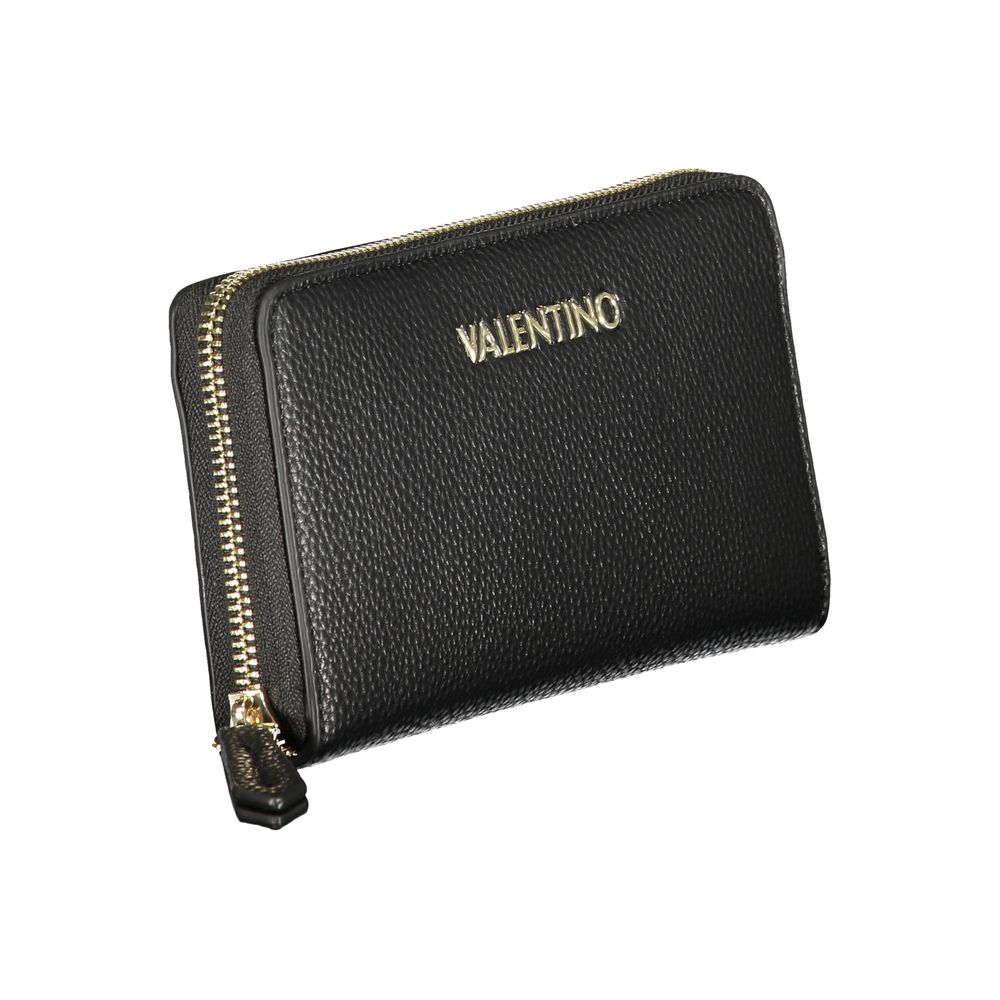 Black Polyurethane Womens Wallet