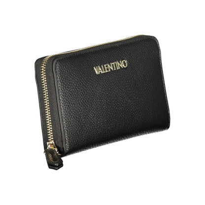 Black Polyurethane Womens Wallet