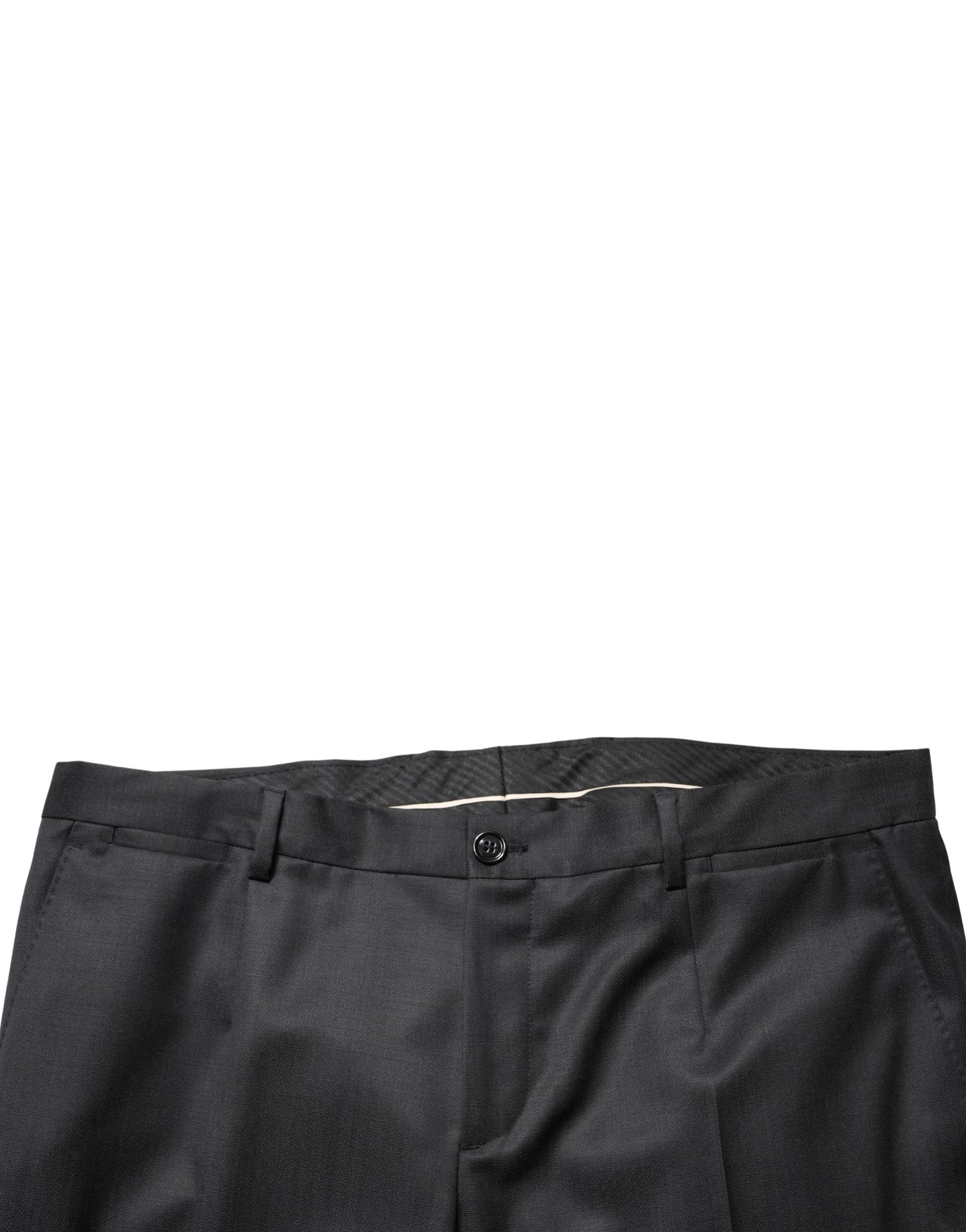 Black Wool 2 Buttons Formal 2 Piece Suit