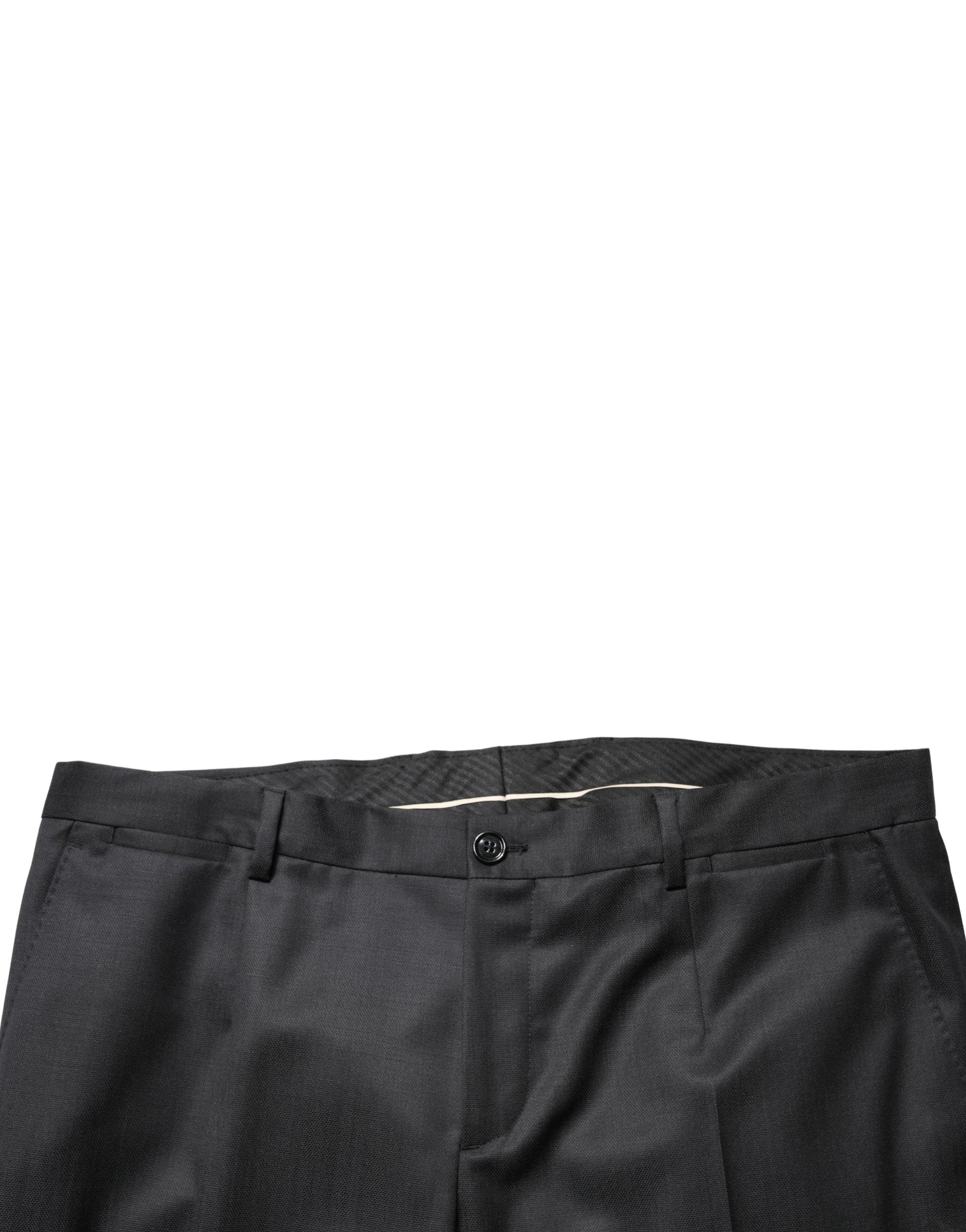 Black Wool 2 Buttons Formal 2 Piece Suit