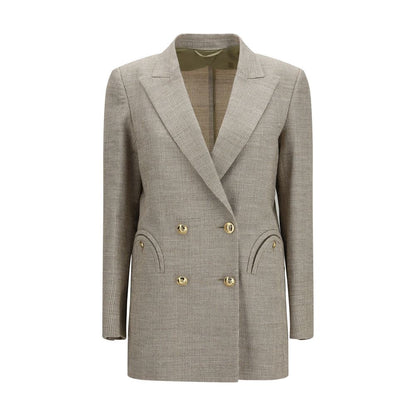 Beige Cotton Blazer