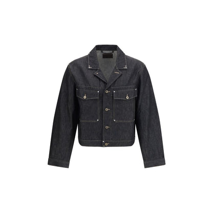 Black Cotton Denim Jacket