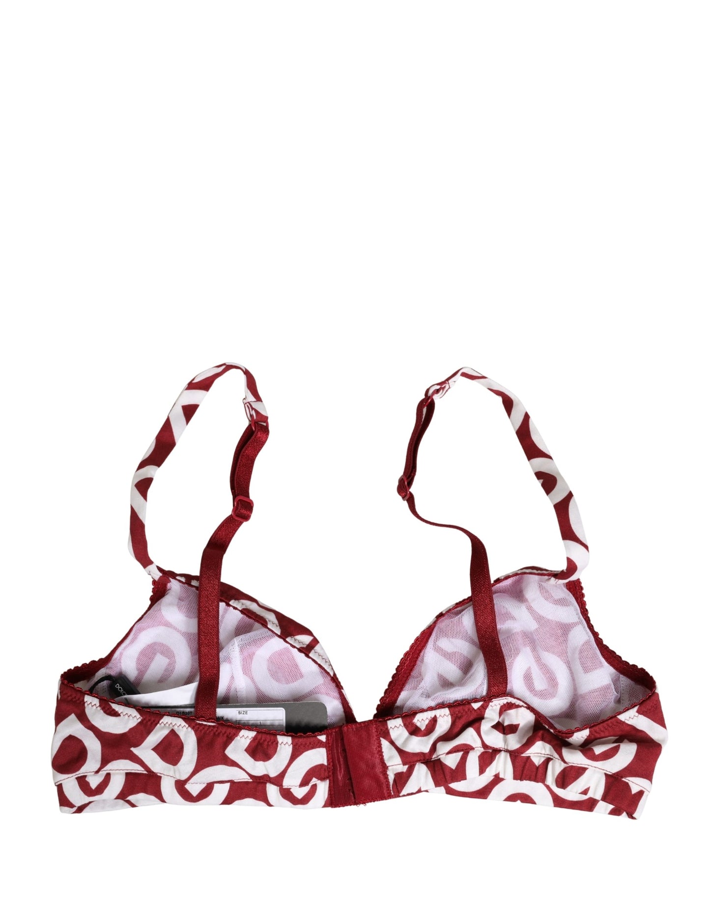 Red Logo Monogram Cotton Soft Cup Bra Underwear