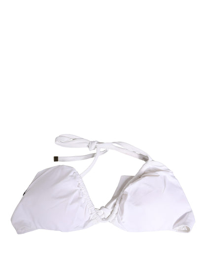 White Halter Top High Waist Bikini Bottom Swimwear