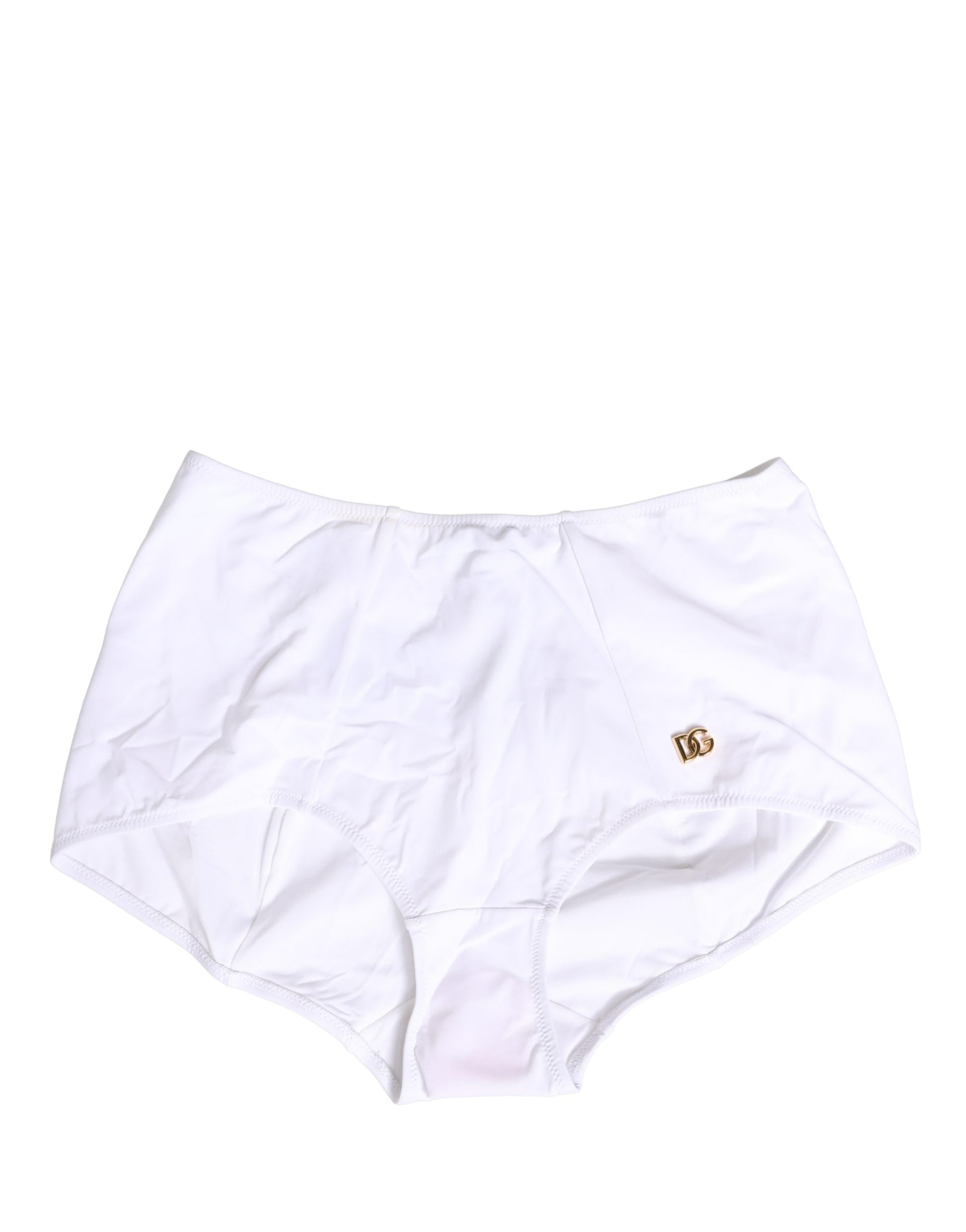 White Halter Top High Waist Bikini Bottom Swimwear