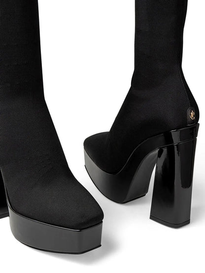 Black Fabric Over The Knee
