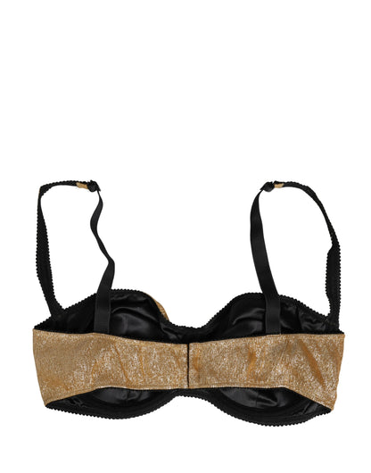 Gold Semi-Pad Underwire Balconette Bra Underwear