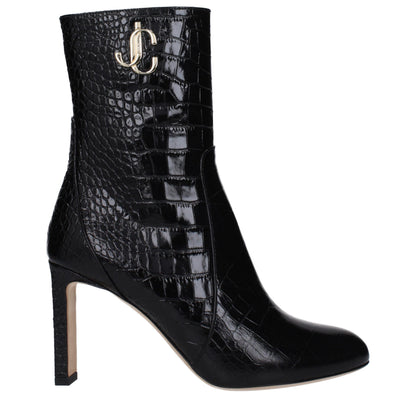 Black Leather Ankle Boots