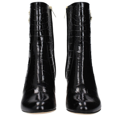 Black Leather Ankle Boots