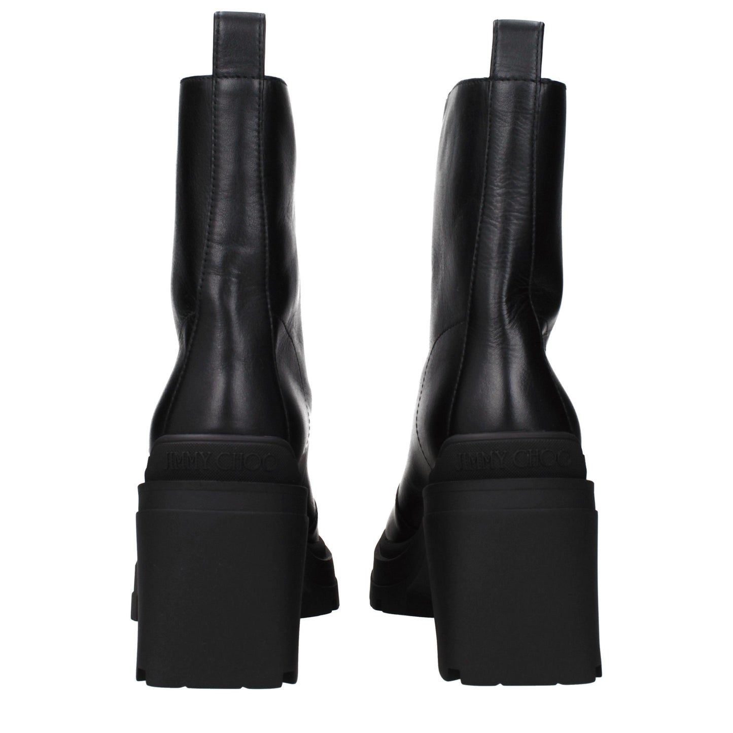 Black Leather Ankle Boots