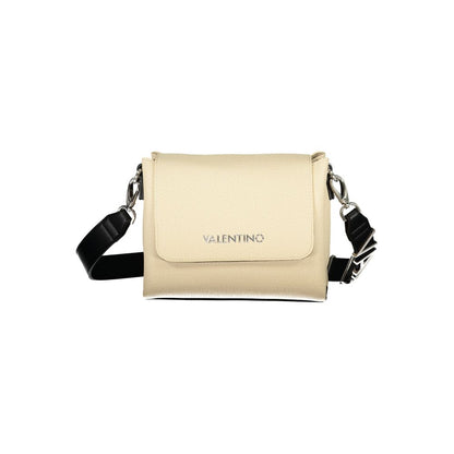 Beige Polyurethane Womens Bag