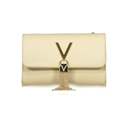 Beige Polyurethane Women's Handbag