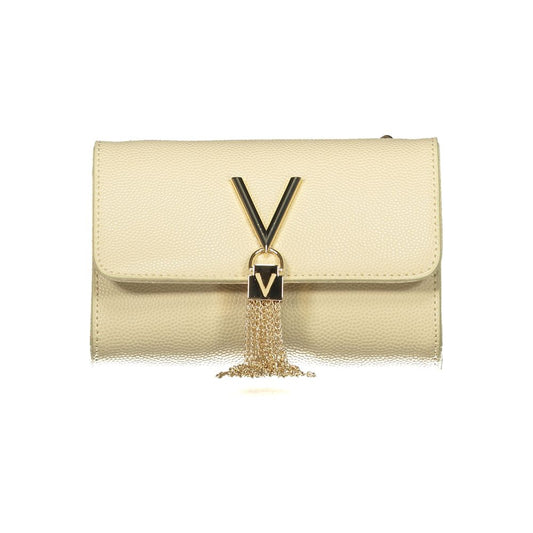 Beige Polyurethane Women's Handbag