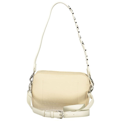 Beige Polyurethane Women's Bag