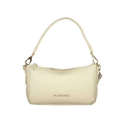 Beige Polyurethane Women's Bag with Shoulder Strap
