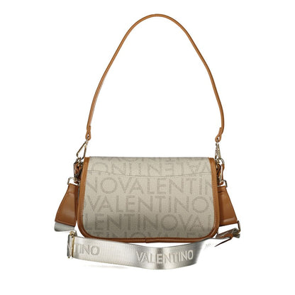 Beige Polyurethane Womens Bag