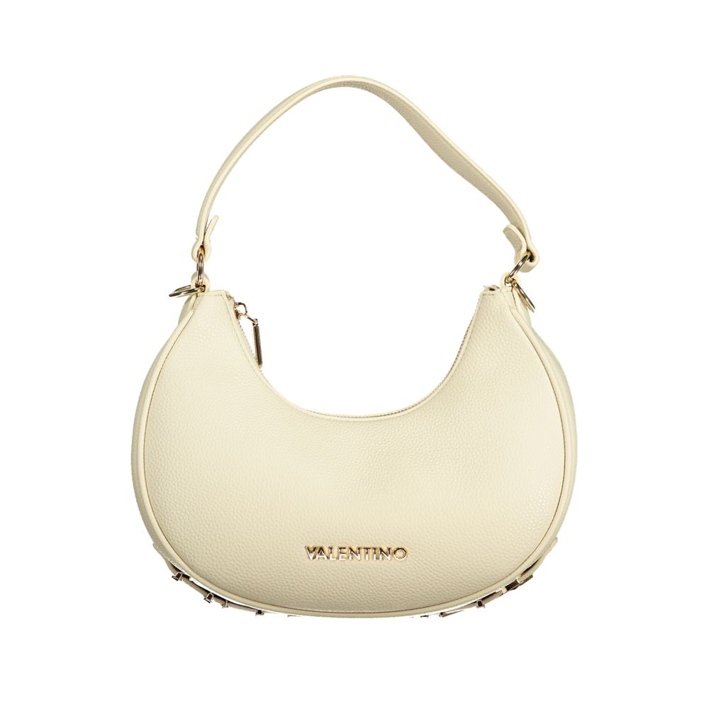 Beige Polyurethane Womens Bag