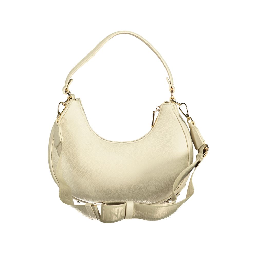 Beige Polyurethane Womens Bag