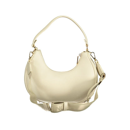 Beige Polyurethane Womens Bag