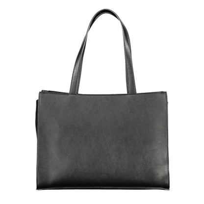 Nero Polyurethane Women's Bag With Multiple Compartments