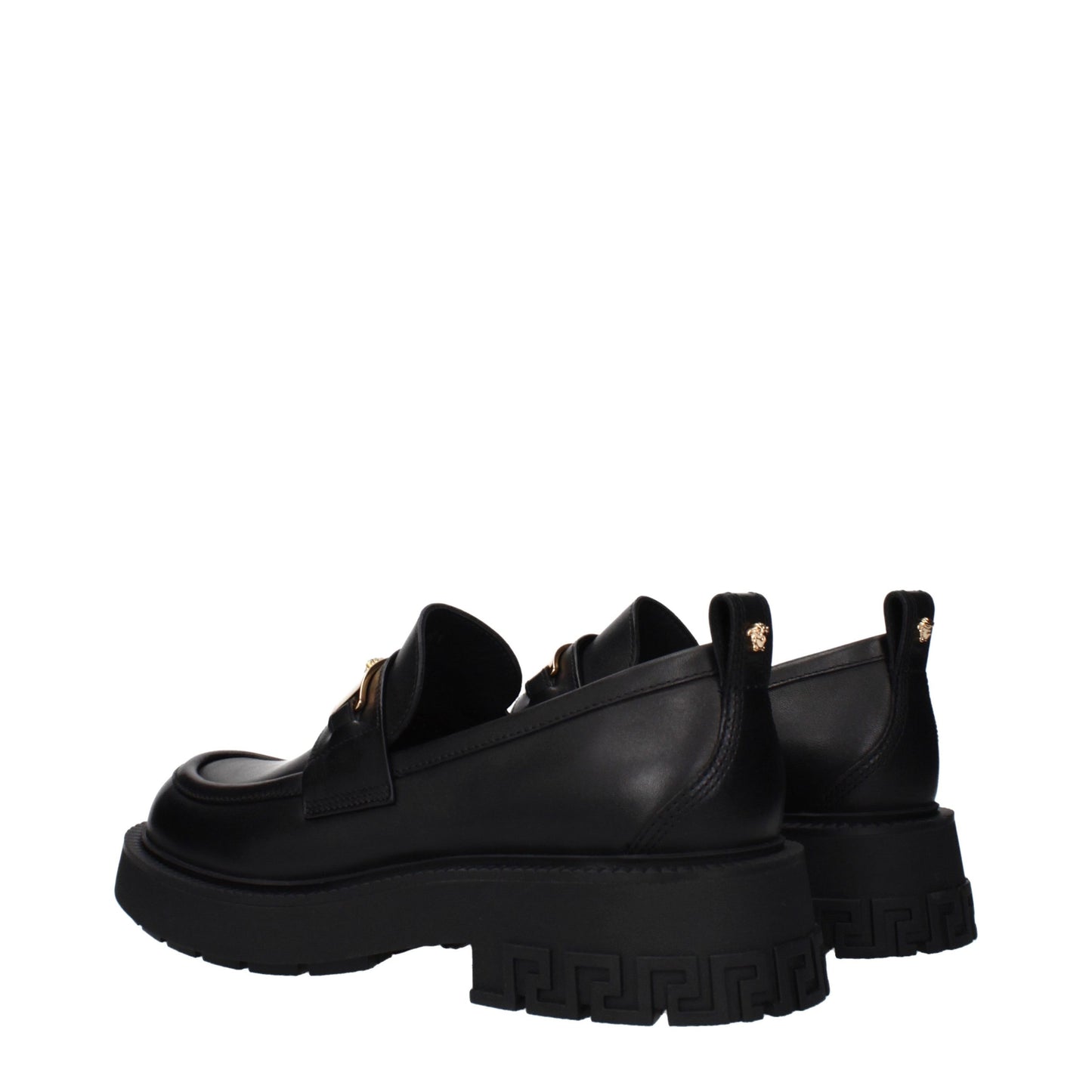 Black Leather Slip-On Loafers