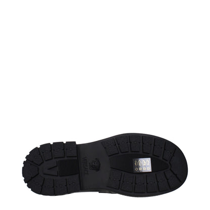 Black Leather Slip-On Loafers