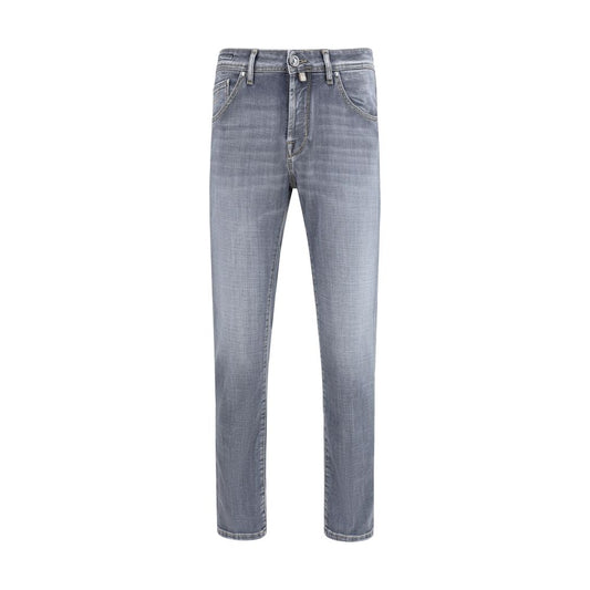 Blue Cotton Slim Fit Jeans