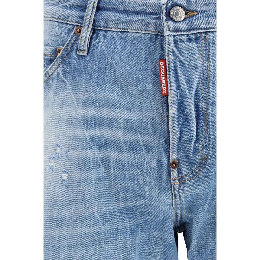 Blue Cotton Relaxed Fit Jeans