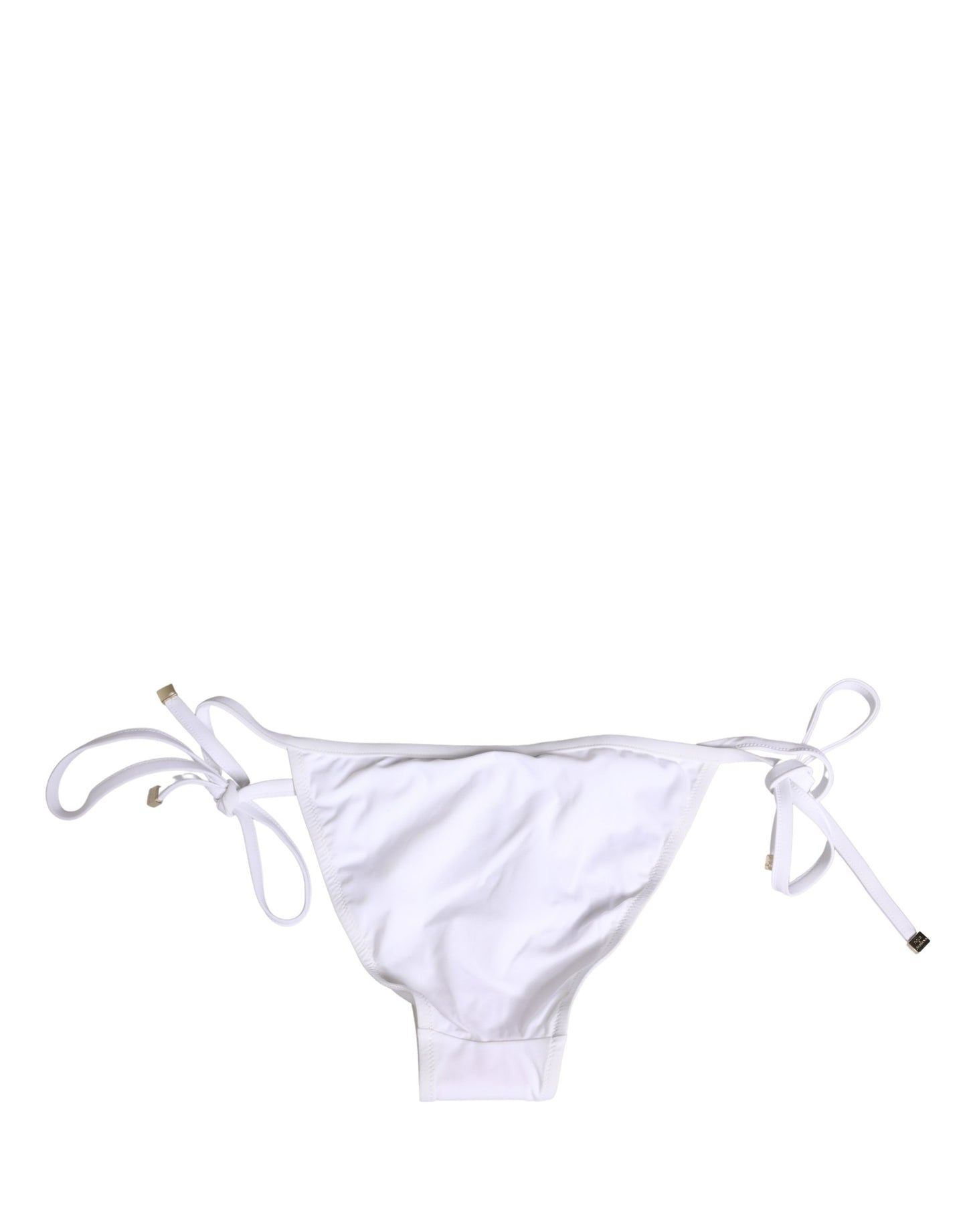 White Nylon Bikini Logo Plaque 2 Piece Swimwear