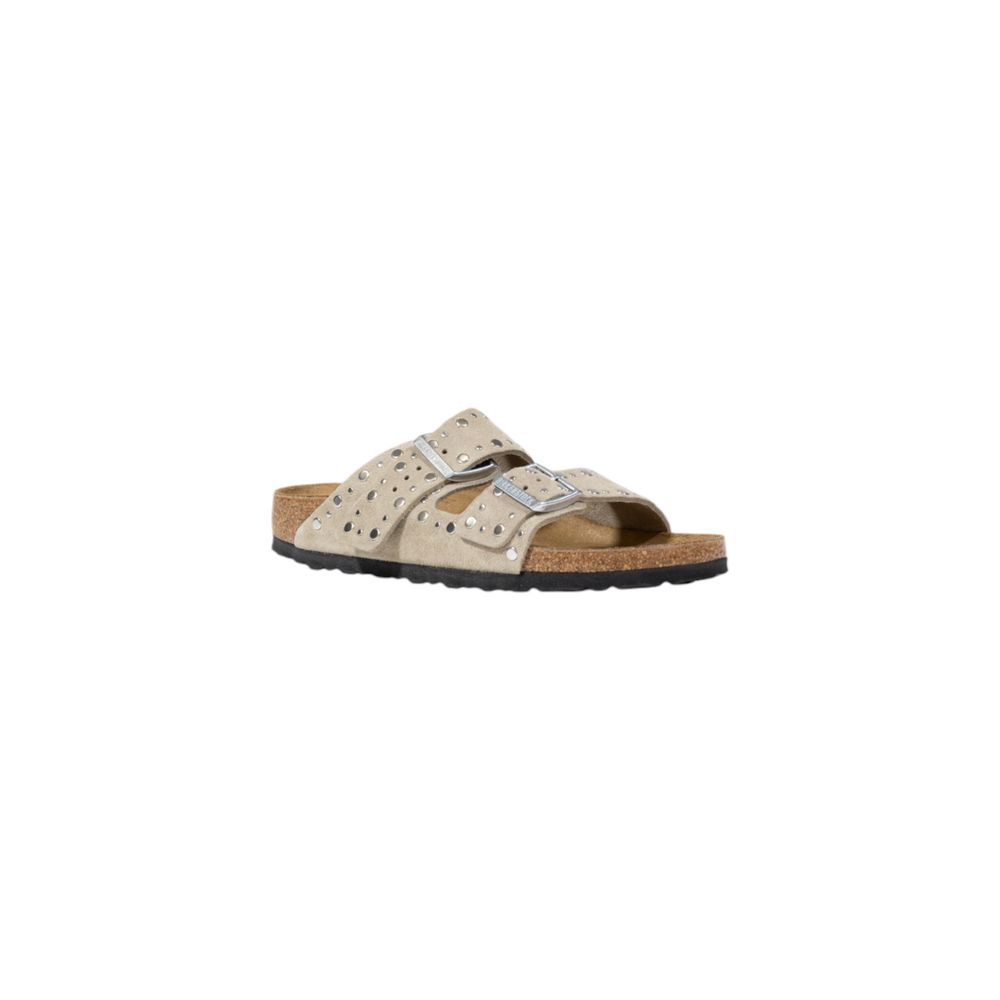 Gray Leather Sandals