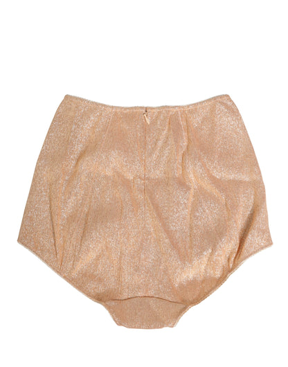 Beige Silk Blend High Waist Girdle Panty Underwear