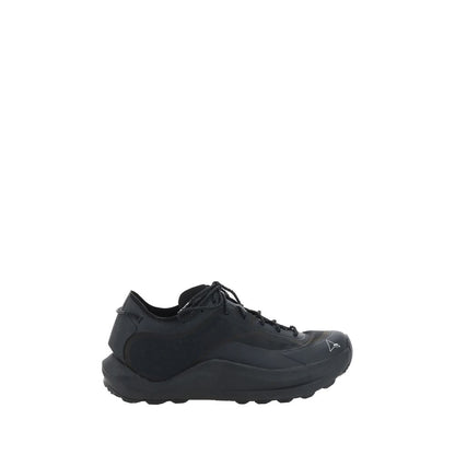 Black Polyester Athletic Sneakers