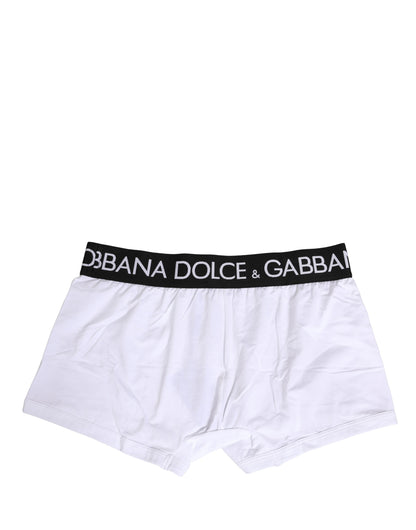 White Cotton Logo Waistband Boxer Shorts Underwear