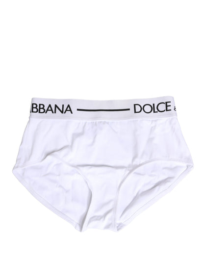 White Nylon Logo Waistband Panty Underwear