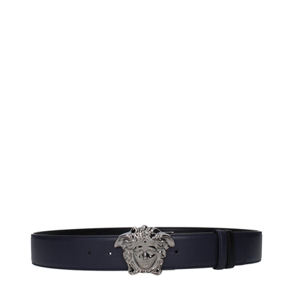 Blue Leather Regular Belt