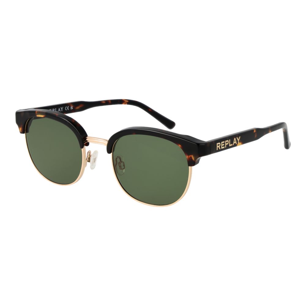 Brown Metal Sunglasses