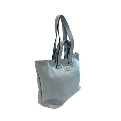 Blue Cowhide Clutch Bag