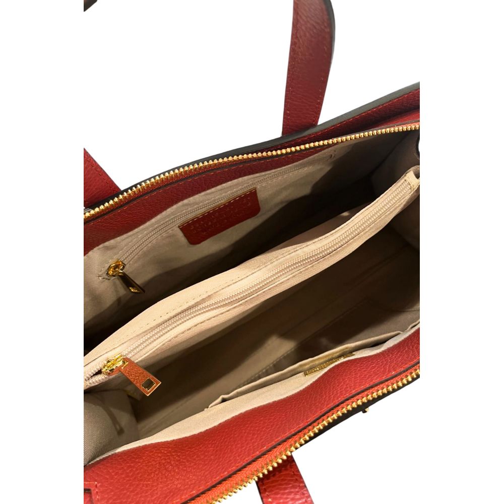 Red Leather Women Handbag
