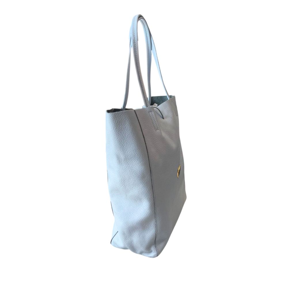 Blue Cowhide Clutch Bag