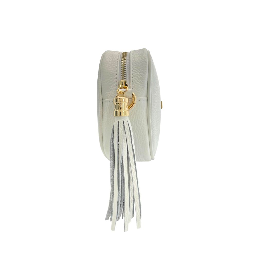 White Cowhide Crossbody Bag