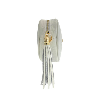 White Cowhide Crossbody Bag